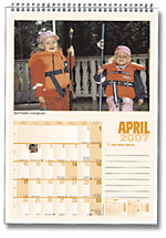 Exempel på en fotokalender som väggalmanacka